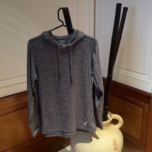 Asics Charcoal Hooded Long Sleeve Shirt